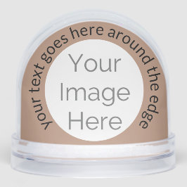 Mocha Brown Custom Foto Snow Globe Geschenk Schneekugeln