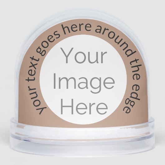Mocha Brown Custom Foto Snow Globe Geschenk Schneekugeln (Vorderseite)