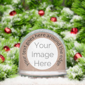 Mocha Brown Custom Foto Snow Globe Geschenk Schneekugeln (Weihnachten)