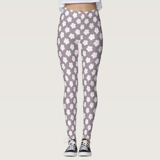Mocha Brown Eyelet Leggings (Vorderseite)