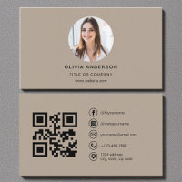 Mocha Brown Foto mit QR Code Social Media