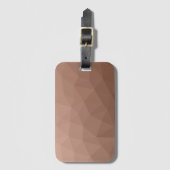 Mocha Brown geometrisch Mesh modernes Muster Gepäckanhänger (Vorderseite Vertikal)