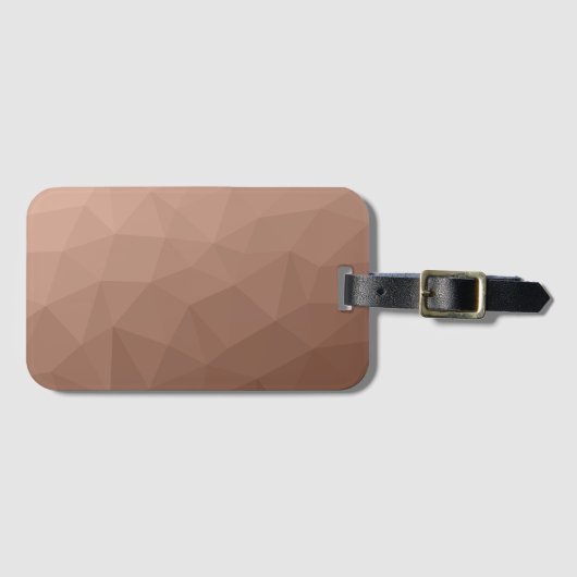 Mocha Brown geometrisch Mesh modernes Muster Gepäckanhänger (Vorderseite (Horizontal))