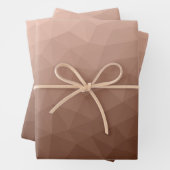 Mocha Brown geometrisch Mesh modernes Muster Geschenkpapier Set (Beispiel)