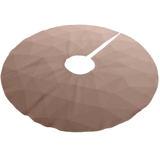 Mocha Brown geometrisch Mesh modernes Muster Polyester Weihnachtsbaumdecke (Schrägansicht)