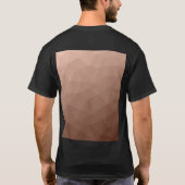 Mocha Brown geometrisch Mesh modernes Muster T-Shirt (Rückseite)