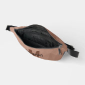 Mocha Brown geometrisches Maschenmuster Monogram Bauchtasche (Offen)