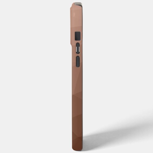 Mocha Brown geometrisches Maschenmuster Monogram Case-Mate iPhone Hülle (Rückseite / Links)