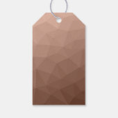 Mocha Brown geometrisches Maschenmuster Monogram Geschenkanhänger (Rückseite)