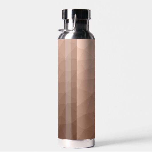 Mocha Brown geometrisches Maschenmuster Monogram Trinkflasche (Rechts)