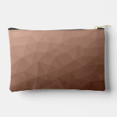 Mocha Brown geometrisches Maschenmuster Monogram Zubehörtasche (Rückseite)