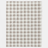 Mocha Brown Gingham buffalo plaid check  Fleecedecke (Vorderseite)