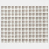 Mocha Brown Gingham buffalo plaid check  Fleecedecke (Vorderseite (Horizontal))