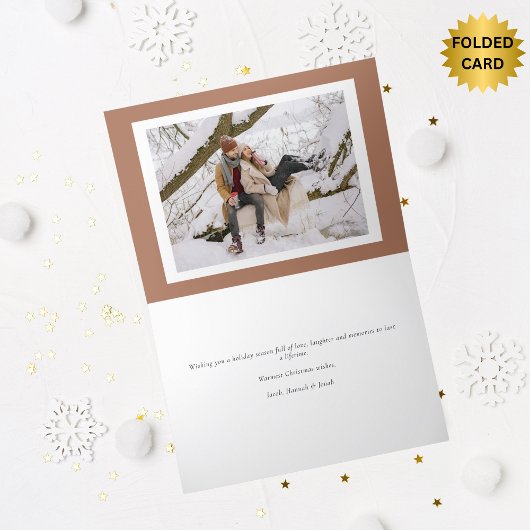 Mocha Brown Gingham Horizontal 2 Foto Weihnachten