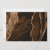 Mocha Brown Gold Agate Tan Save the Date Card Einladung (Rückseite)