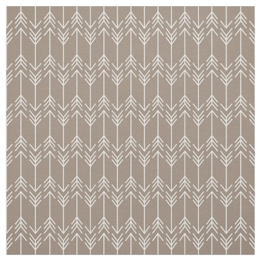 Mocha Brown Herringbone Arrows Stoff (Muster)