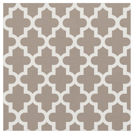 Mocha Brown marokkanische Print Stoff (Nahaufnahme)