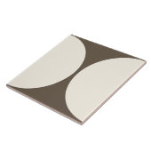 Mocha Brown Modern Geometric Semi Circle Tile Fliese (Seite)