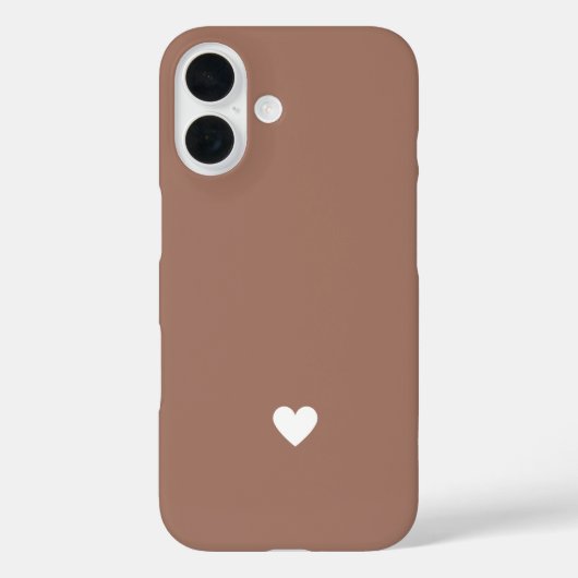 Mocha Brown Modern Liebe Chic Case-Mate iPhone Hülle (Rückseite)