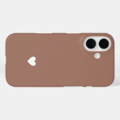 Mocha Brown Modern Liebe Chic Case-Mate iPhone Hülle (Rückseite (Horizontal))