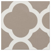 Mocha Brown Modern Quatrefolie Grosses Format Stoff (Nahaufnahme)