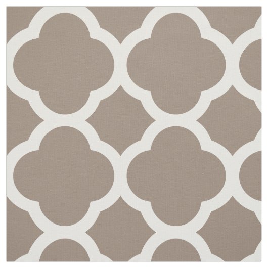 Mocha Brown Modern Quatrefolie Grosses Format Stoff (Muster)