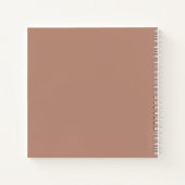 Mocha Brown Modern Wedding Guest Book Notizblock (Rückseite)