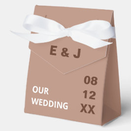 Mocha Brown Moderne Gastgeschenk Hochzeit Boxes Geschenkschachtel