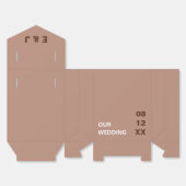 Mocha Brown Moderne Gastgeschenk Hochzeit Boxes Geschenkschachtel (Ungefaltet)