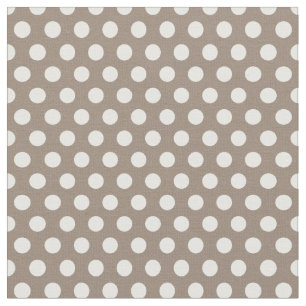 Mocha Brown Polka Dots Stoff
