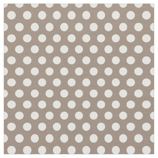 Mocha Brown Polka Dots Stoff (Nahaufnahme)