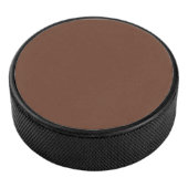 Mocha Brown Solid Color | Classic | elegant Eishockey Puck (3/4)
