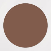 Mocha Brown Solid Color | Classic | Elegant Etiketten (Design 2)