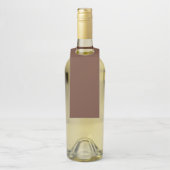 Mocha Brown Solid Color | Classic | elegant Flaschenanhänger (Auf Flasche)