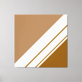 Mocha Brown Streifen Leinwanddruck (Vorderseite)