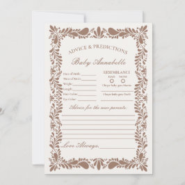 Mocha Brown Talavera Kinderbetreuung Kinderkarte Einladung