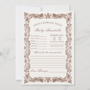 Mocha Brown Talavera Kinderbetreuung Kinderkarte Einladung