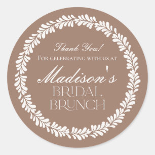 Mocha Brown Talavera Spanische Fiesta-Bridal-Brunc Runder Aufkleber