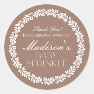 Mocha Brown Talavera Spanish Fiesta Baby Sprinkle Runder Aufkleber