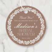 Mocha Brown Talavera Spanish Fiesta Brautparty Geschenkanhänger (Rückseite)