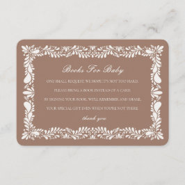 Mocha Brown Talavera Tile Books for baby Insert