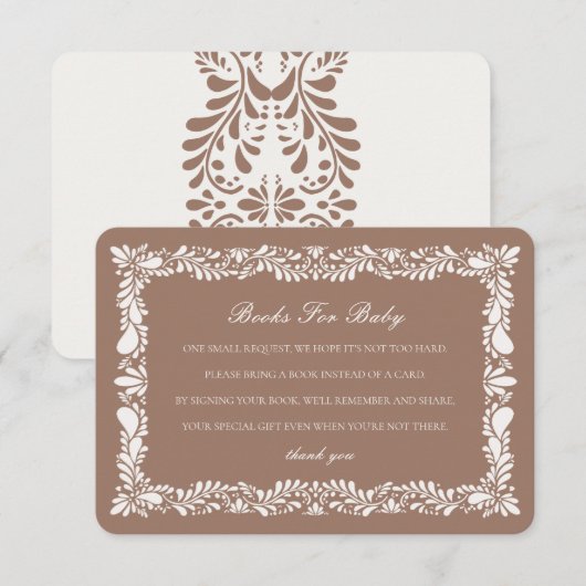 Mocha Brown Talavera Tile Books for baby Insert (Vorne/Hinten)