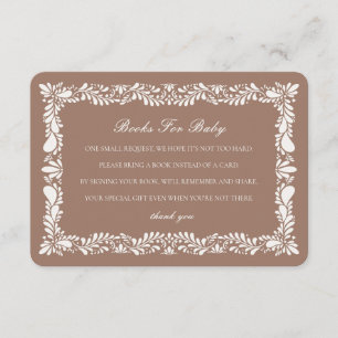 Mocha Brown Talavera Tile Books for baby Insert