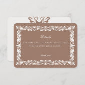 Mocha Brown Talavera Tile Details Card Einlegen Begleitkarte (Vorne/Hinten)