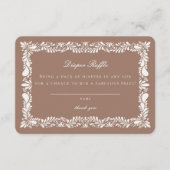 Mocha Brown Talavera Tile Diaper Beilage Begleitkarte (Vorderseite)