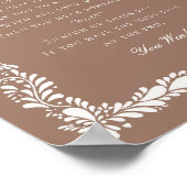 Mocha Brown Talavera Tile Dont Say Showspiel Poster (Ecke)