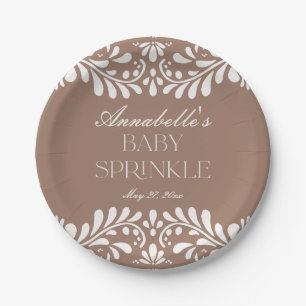 Mocha Brown Talavera Tile Fiesta Baby Spinkle Pappteller
