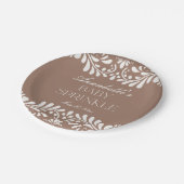 Mocha Brown Talavera Tile Fiesta Baby Spinkle Pappteller (Schrägansicht)