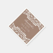Mocha Brown Talavera Tile Fiesta Babydusche Serviette (Ecke)