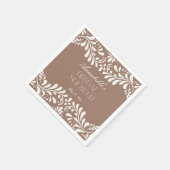 Mocha Brown Talavera Tile Fiesta Brautparty Serviette (Ecke)